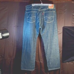 Levis 505 Jeans‎ Mens 38x30 Blue Dark Wash 2 way comfort stretch Straight NWOT